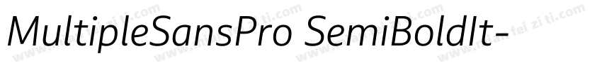 MultipleSansPro SemiBoldIt字体转换